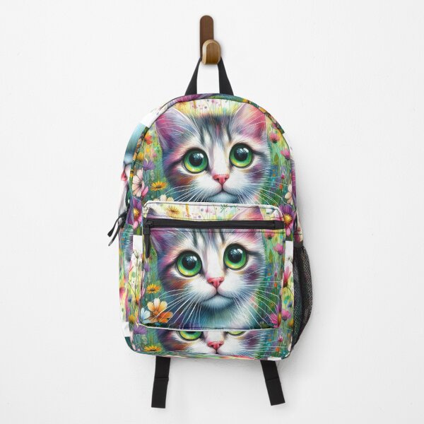 Item preview, “Floral Whisker Whimsy”: Where flowers bloom, so does feline magic. designed and sold by Dominika Farkašová.