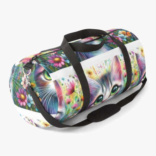 Item preview, “Floral Whisker Whimsy”: Where flowers bloom, so does feline magic. designed and sold by Dominika Farkašová.