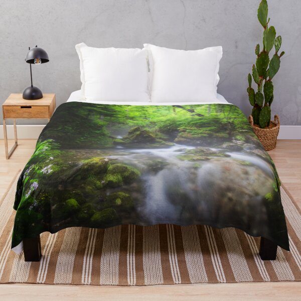 Item preview, River flowing through enchanted green forest designed and sold by Patrik Lovrin.