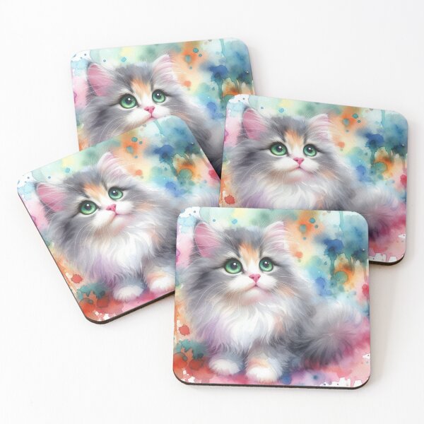Item preview, “Kitty’s Secret Garden”: Shhh, don’t disturb the floral conspiracies! designed and sold by Dominika Farkašová.