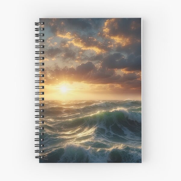 Item preview,  Stormy sea at night. Heavy sea. Sunset lights.A strong storm with big waves in the ocean. Night thunderstorm. Dark mode colors.  designed and sold by digoarpi.