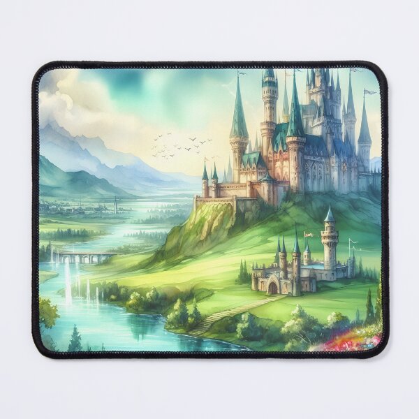 Item preview, Water-Colored We all have a Castle #66 Throw Pillow designed and sold by LLdreams.