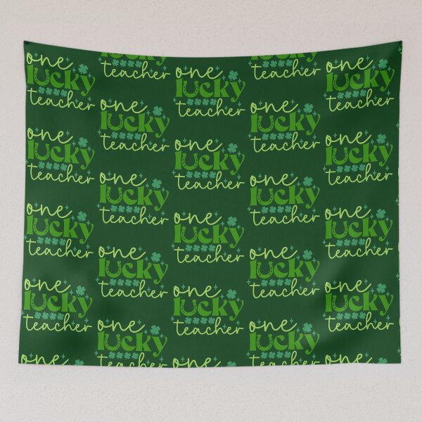 Item preview, One Lucky Teacher,Lucky Shamrock,St Patricks Day designed and sold by BotunPeony.