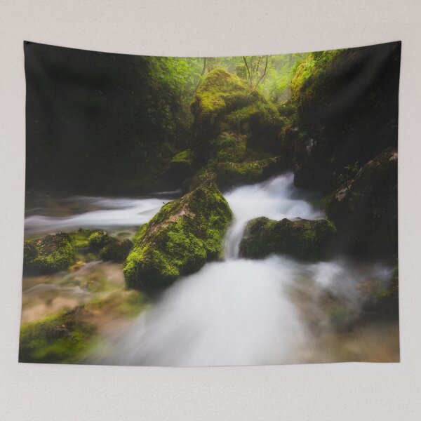 Item preview, Water flowing through enchanted mossy forest designed and sold by Patrik Lovrin.