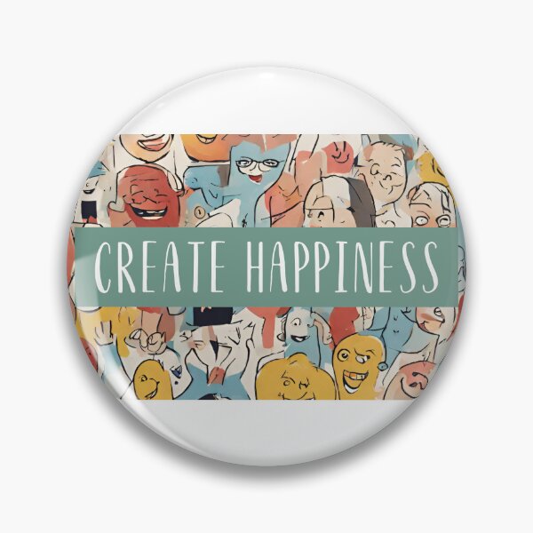 Item preview, Create happiness - simple text, minimalism designed and sold by coolvibes-shop.