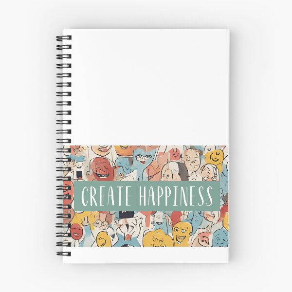 Item preview, Create happiness - simple text, minimalism designed and sold by coolvibes-shop.