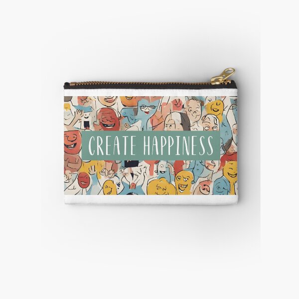 Item preview, Create happiness - simple text, minimalism designed and sold by coolvibes-shop.
