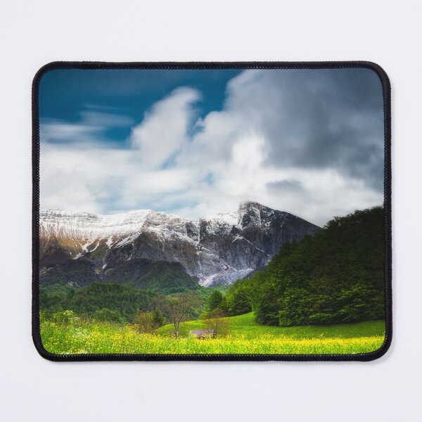 Item preview, Spring flower field under mountain Krn designed and sold by Patrik Lovrin.