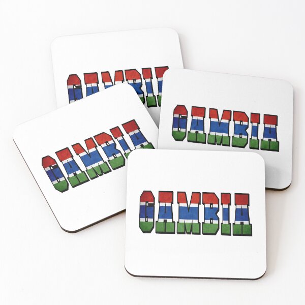 Item preview, Gambia Country Flag Typography designed and sold by TravelWish.
