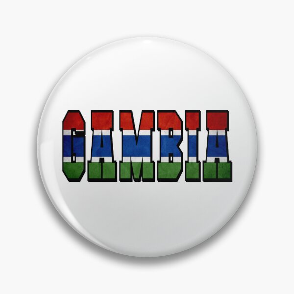 Item preview, Gambia Country Flag Typography designed and sold by TravelWish.