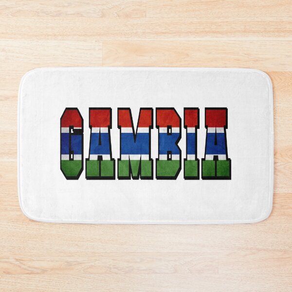 Item preview, Gambia Country Flag Typography designed and sold by TravelWish.