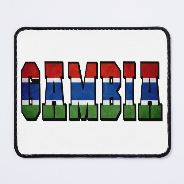 Item preview, Gambia Country Flag Typography designed and sold by TravelWish.