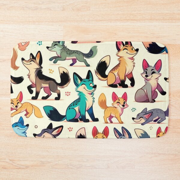 Item preview, Coyote Cartoon Pattern with multiple colours designed and sold by Akshay Pokhunram.