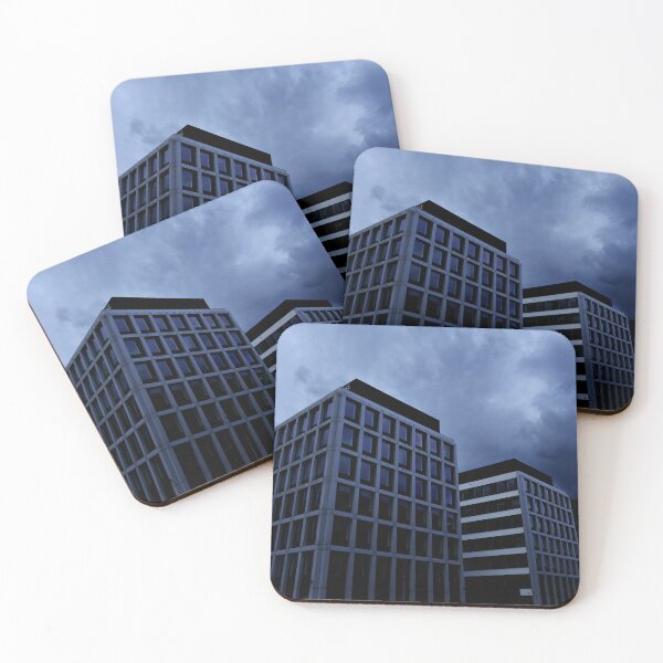 Item preview, Large Tall Buildings on a Dark Blue Cloudy Sky designed and sold by pyzap.