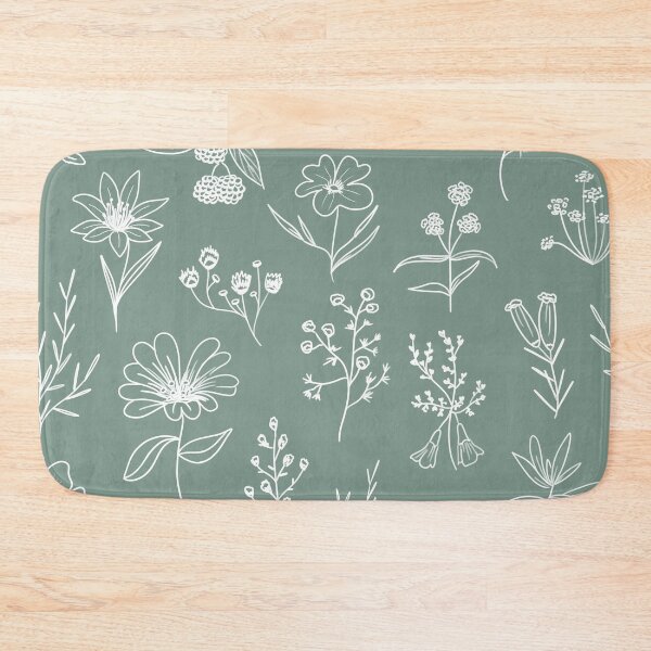Item preview, Patagonian Wildflowers Pattern - Sage Green designed and sold by Anis Illustration.