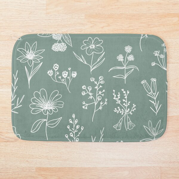 Item preview, Patagonian Wildflowers Pattern - Sage Green designed and sold by Anis Illustration.