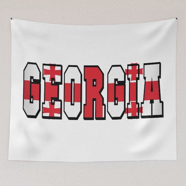 Item preview, Georgia Country Flag Typography designed and sold by TravelWish.