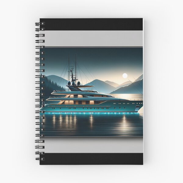Item preview, Dawn Serenity Turquoise Yacht Hand-Drawn Style designed and sold by ByDigitalDream.