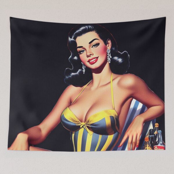 Aperçu de l'œuvre Pin-up d'été rétro créée et vendue par PulpVintage.