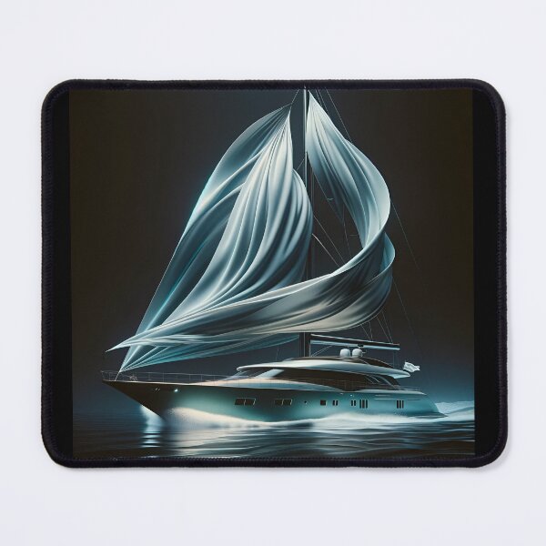 Item preview, Teal Yacht Serene Winds Abstract Luxury designed and sold by ByDigitalDream.