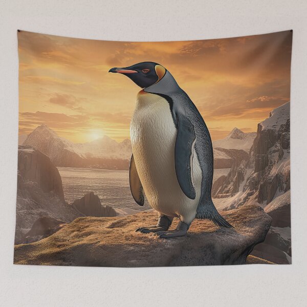 Item preview, Antarctica Sunset Penguin designed and sold by Elisabeth Lucas.