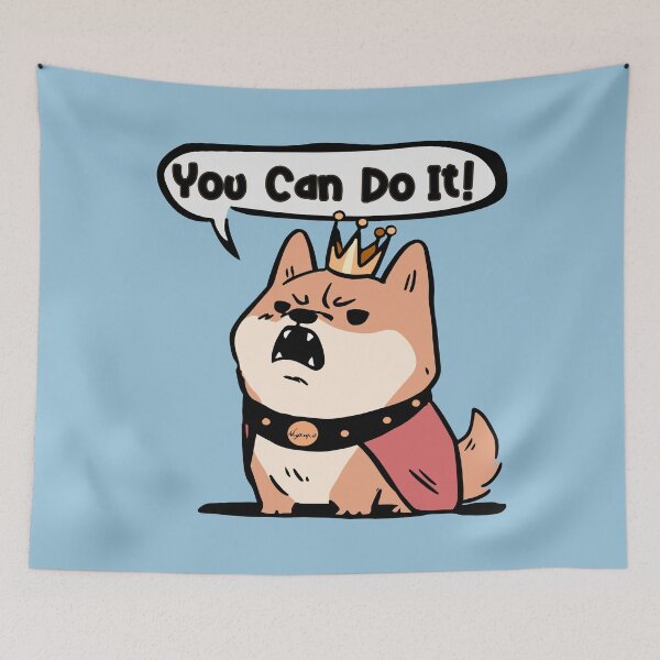Item preview, Fat King Shiba You Can Do It designed and sold by myanko.