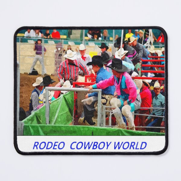 Item preview, C2024 Steve Yellowbear Fine Art  RODEO COWBOY WORLD oil painting designed and sold by SteveYellowbear.