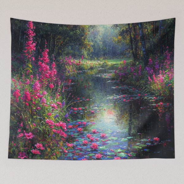 Item preview, Flowered Stream 1  designed and sold by Dawn van Doorn.