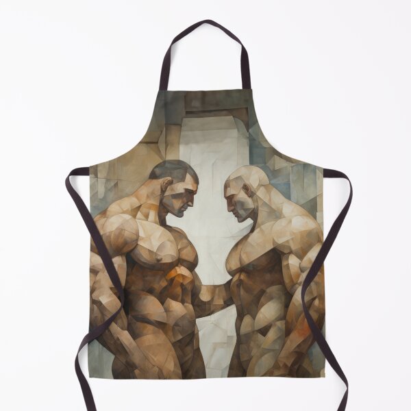 Item preview, Cubism bodybuilder oil painting designed and sold by BeautyofMasc.