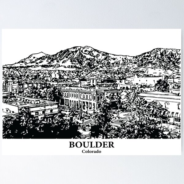 Artikelvorschau, Boulder – Colorado entworfen und verkauft von Lakeric Cityscapes.