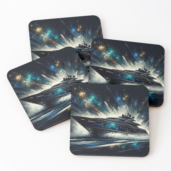 Item preview, Navy Celestial Yacht: Sophisticated Expressionist Atmosphere designed and sold by ByDigitalDream.