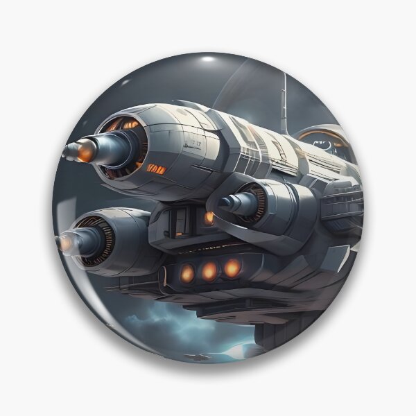 Item preview, Large spaceship over planet surface during landing designed and sold by Frostquest.