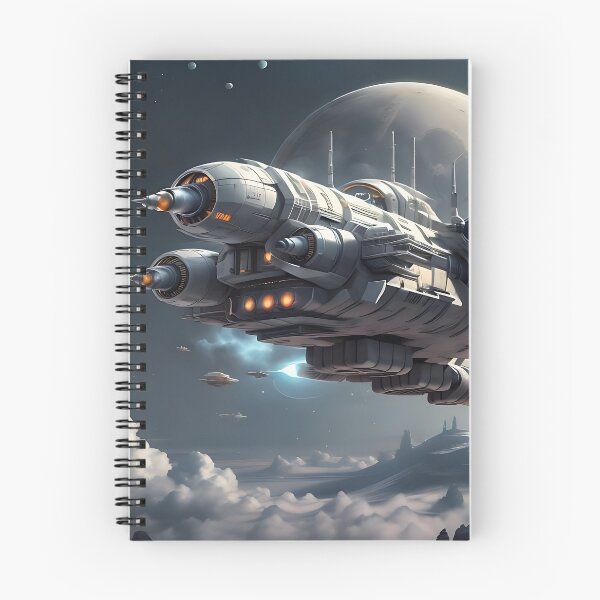 Item preview, Large spaceship over planet surface during landing designed and sold by Frostquest.