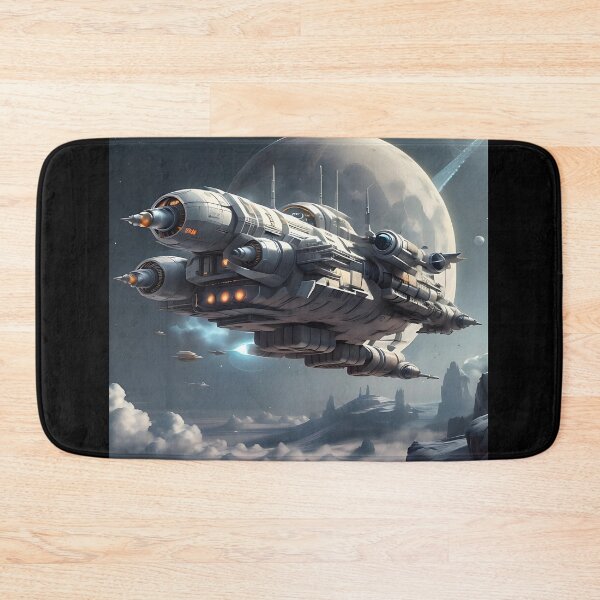 Item preview, Large spaceship over planet surface during landing designed and sold by Frostquest.