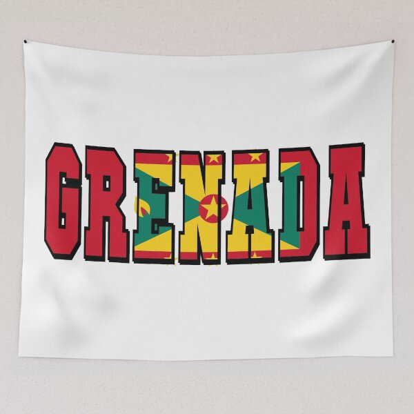 Item preview, Grenada Country Flag Typography designed and sold by TravelWish.