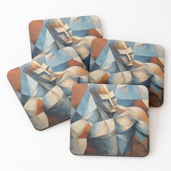 Item preview, Cubism bodybuilder oil painting designed and sold by BeautyofMasc.