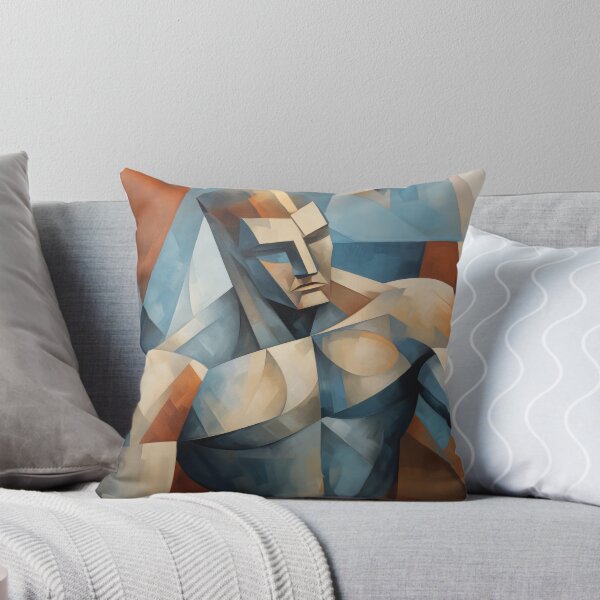Item preview, Cubism bodybuilder oil painting designed and sold by BeautyofMasc.