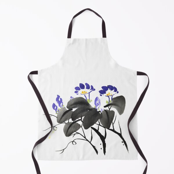 Item preview, Watercolor oriental flower, Japanese flowers watercolor, violate flowers on a white background designed and sold by mintdiamond21.