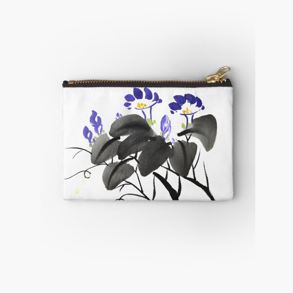 Item preview, Watercolor oriental flower, Japanese flowers watercolor, violate flowers on a white background designed and sold by mintdiamond21.