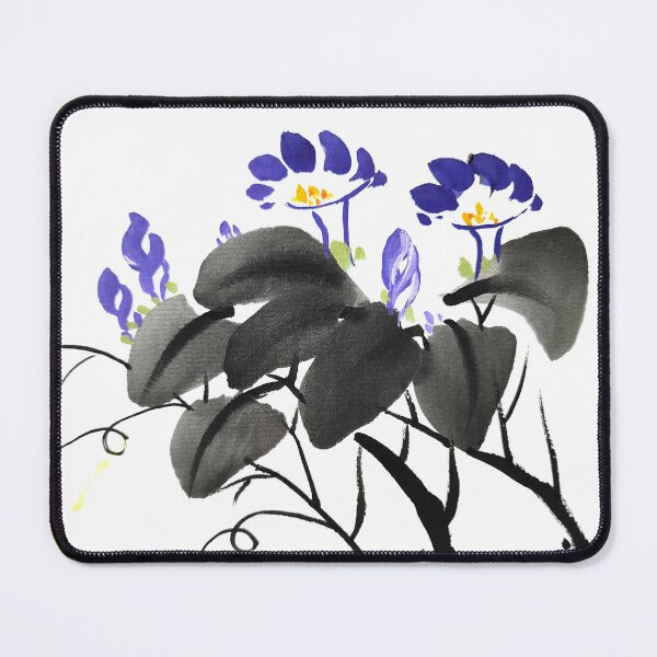 Item preview, Watercolor oriental flower, Japanese flowers watercolor, violate flowers on a white background designed and sold by mintdiamond21.