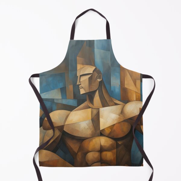 Item preview, Cubism bodybuilder oil painting designed and sold by BeautyofMasc.