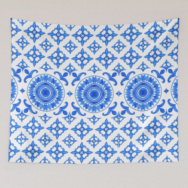 Item preview, Blue and White Ceramic Pattern designed and sold by Inspirely.