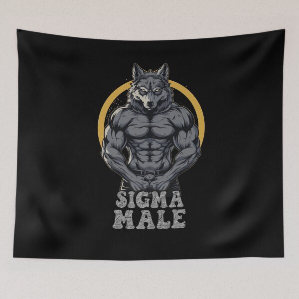 Item preview, Sigma Male Wolf Funny Sarcastic Quotes Witty Jokes designed and sold by Chmielayka.