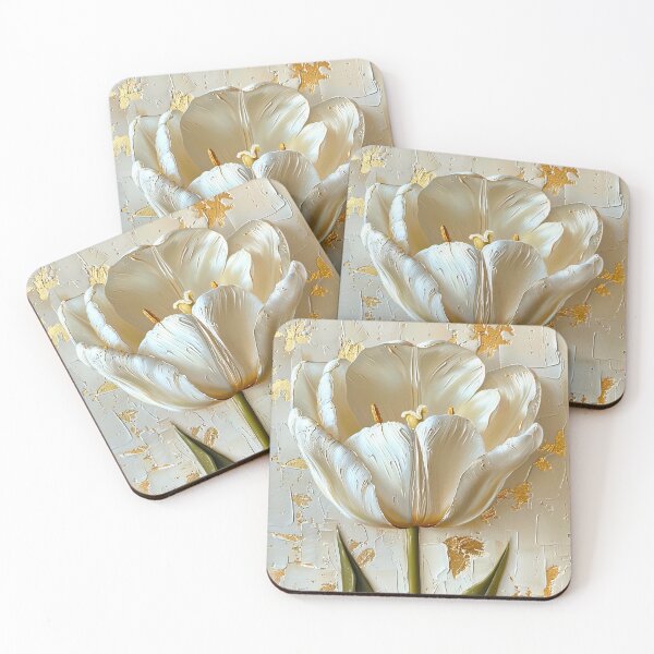 Item preview, White Tulip Blossom Palette Knife designed and sold by acrylicartp.