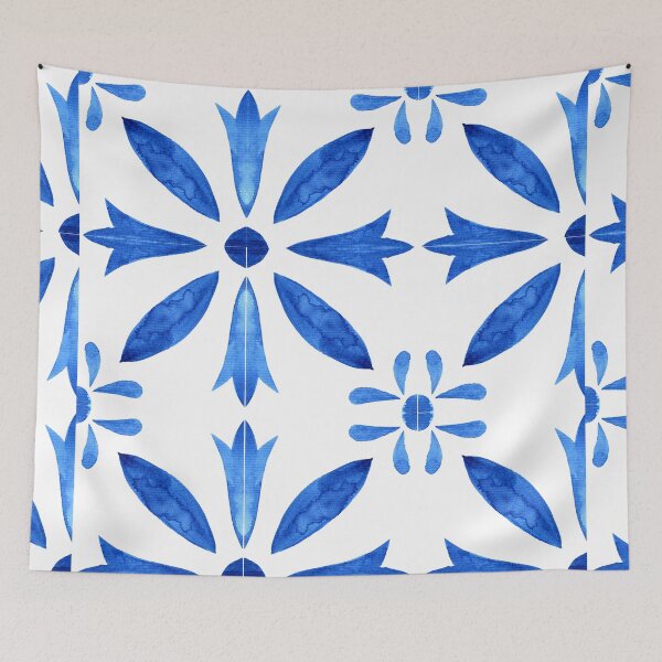 Item preview, Blue and White Ceramic Pattern designed and sold by Inspirely.