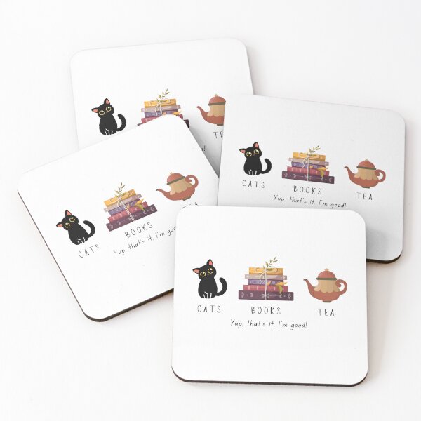 Item preview, Cats, books, tea #3 - Cute & colourful designed and sold by SusanDee.
