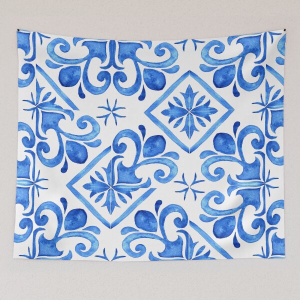 Item preview, Blue and White Ceramic Pattern designed and sold by Inspirely.