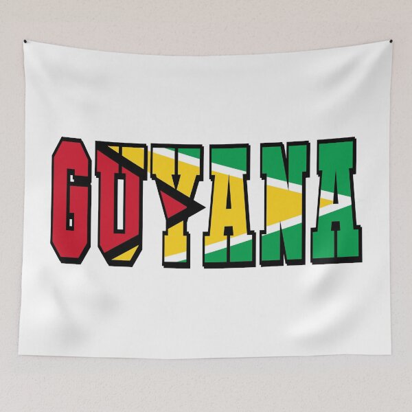 Item preview, Guyana Country Flag Typography designed and sold by TravelWish.