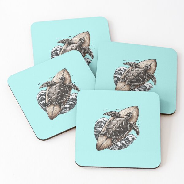 Item preview, Surfing turtle designed and sold by BecauseLaMode.