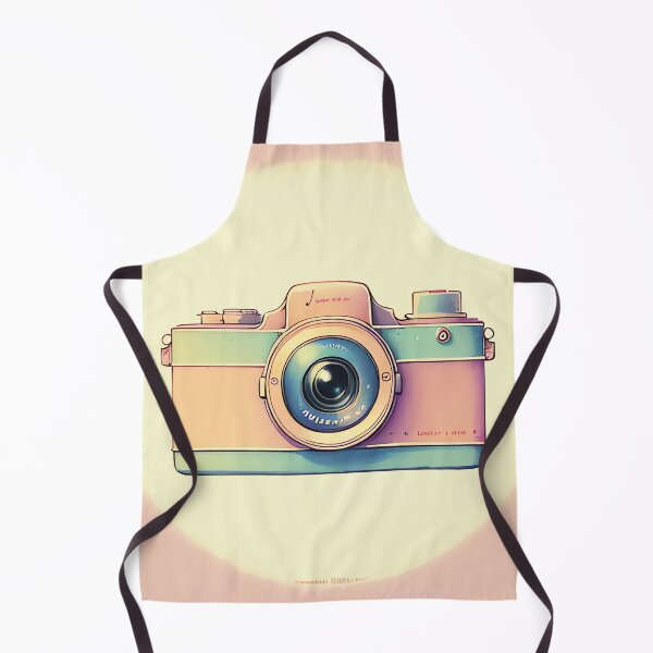 Item preview, Soft Pastel Pink Color Vintage Camera Drawing designed and sold by thejoyker1986.